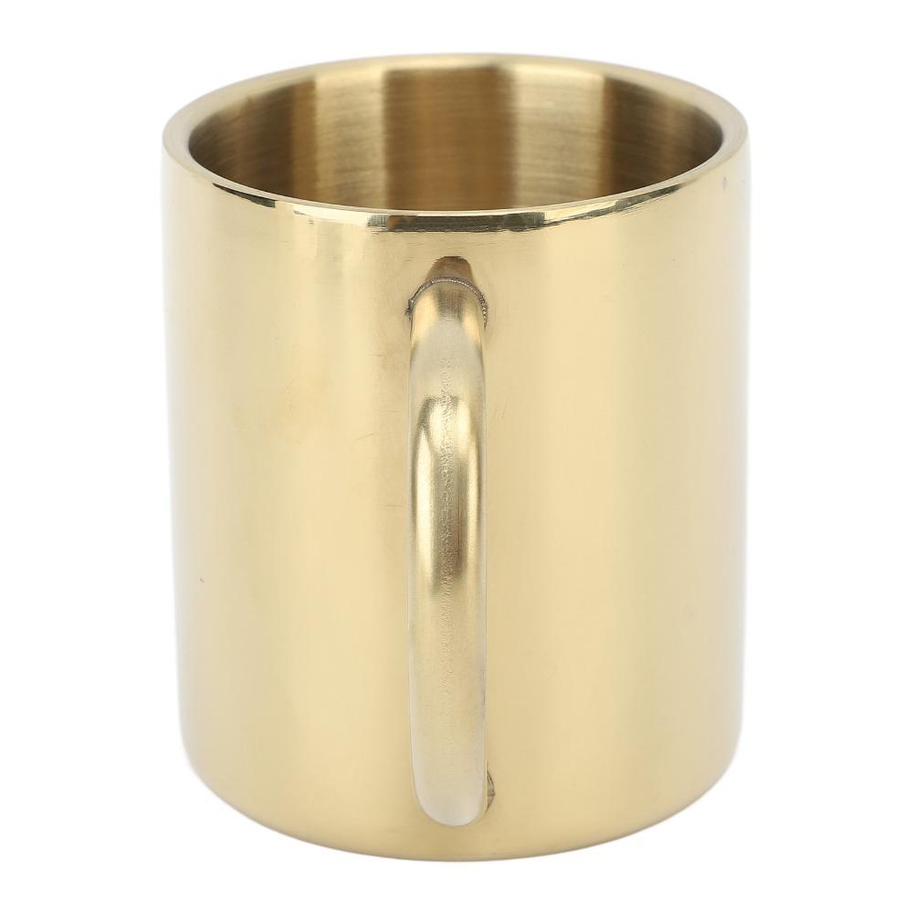 Double Layer Tea Cup Rustless Steel Beverage Vessel Easy To Wash Drinking Tumbler  Tea Drinking