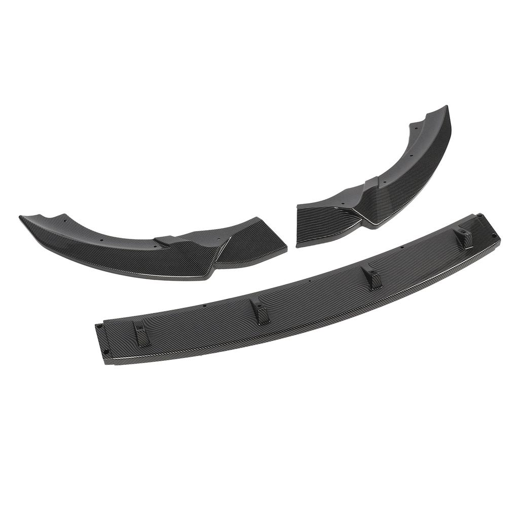 3 Sections Front Bumper Lip Diffuser Sturdy Front Bumper Lip Spoiler Replacement for   A‑Class W176 Standard Pre‑facelift