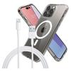 Spigen Ultra Hybrid Mag Case For Magsafe For Apple Iphone 14 Pro White + 1M Lightning Cable