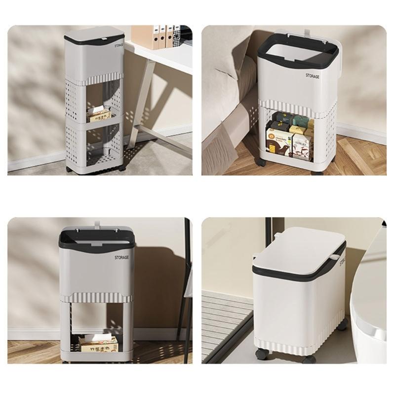 Durability Plastic Waste Container With Modern Look Feet Wheel Perfect For Household Cleanliness In Various Indoor Space