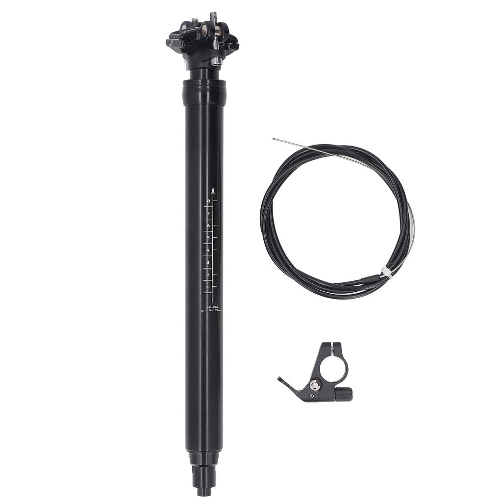 Hydraulic Lifting Seatpost Internal Routing Aluminum Alloy Wire Control Bike Post for Mountain Road Bikes 170mm Travel