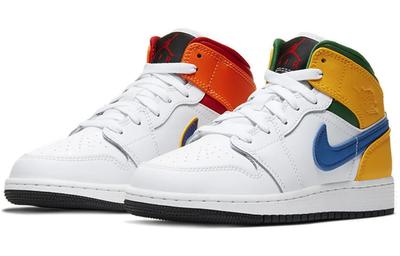 1 Mid GS White Court Purple Teal 554725-128