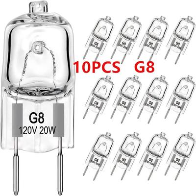New 10/50/100PCS G8 120V 20W 35W 50W LED Lamp Bulbs Eco Halogen Light Bulbs Inserted Beads Crystal Lamp Halogen Bulb
