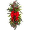Christmas Staircase Decoration Staircase Wreath Pendant Norfolk Pine Needles Upside Down Home Scene Arrangement