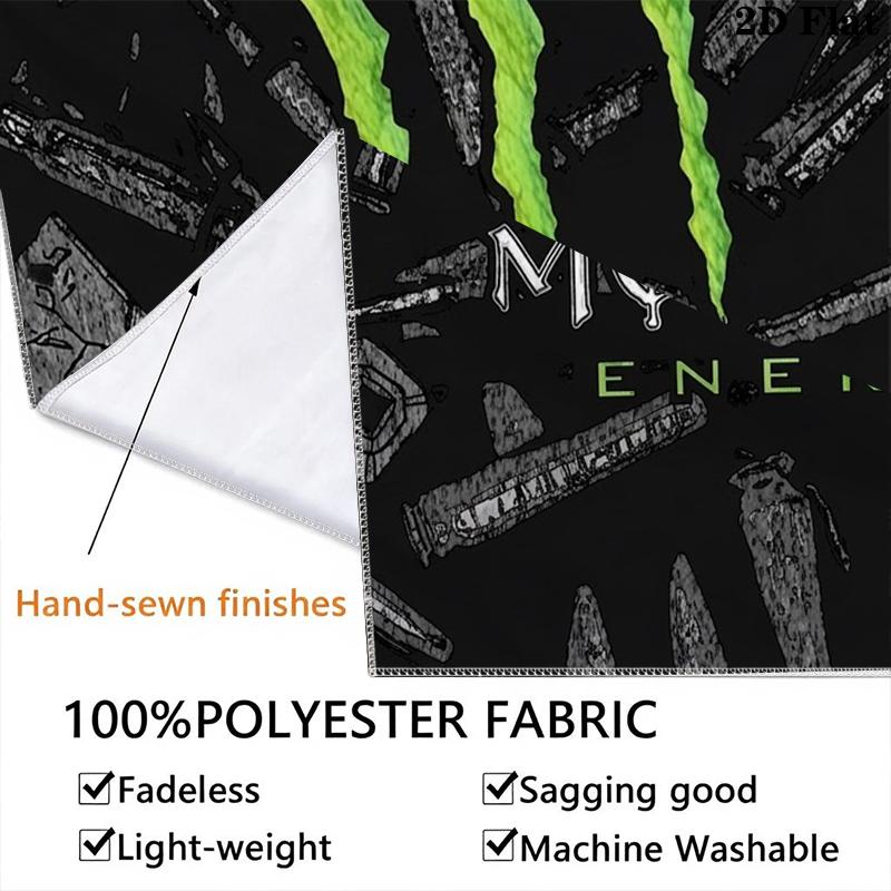 Monster Energy Wall Tapestry Aesthetic Wall Hanging Printed Fabric Blanket Decorative Tapestries for Bedroom Living Room Home Decor