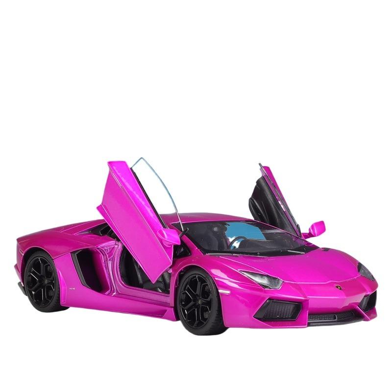 WELLY Diecast 1/24 Model Car Lamborghini Aventador LP700-4 Race Car Sports Car Metal Alloy Toy Car for Children Gift Collection