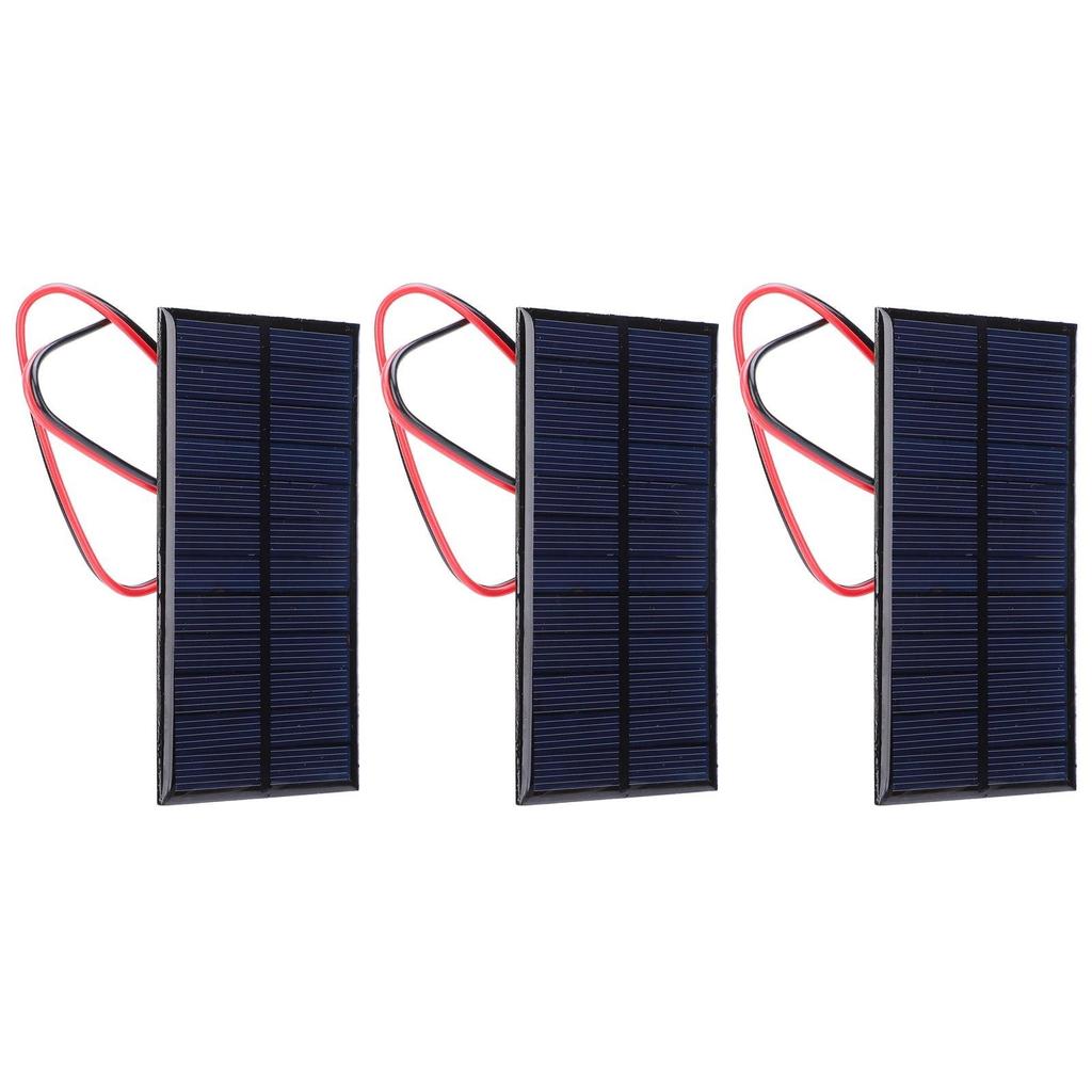 3pcs 6V 1W Polycrystalline Solar Panel Module with 30cm Cable - Eco-Friendly Solar Charger