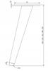 Furniture Leg Foot for Bed or Sofa, Gold Loft Style H180, Slanted, Strong, Sl012S