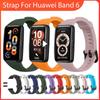 Huawei Band 6 Akıllı Bileklik Bilekliği için Yumuşak Silikon Spor Bant Kayışı Huawei Watchband 6 Honor Band 6 için Yedek Kayış