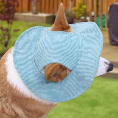 Niedlicher Fischerhut für Haustiere, verstellbarer Kordelzug, Sonnenblende, Sommermütze für Welpen, Katzen