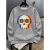 Children's Fashion Skull Pattern Color Drip Design Street Trend Teen Sweatshirt