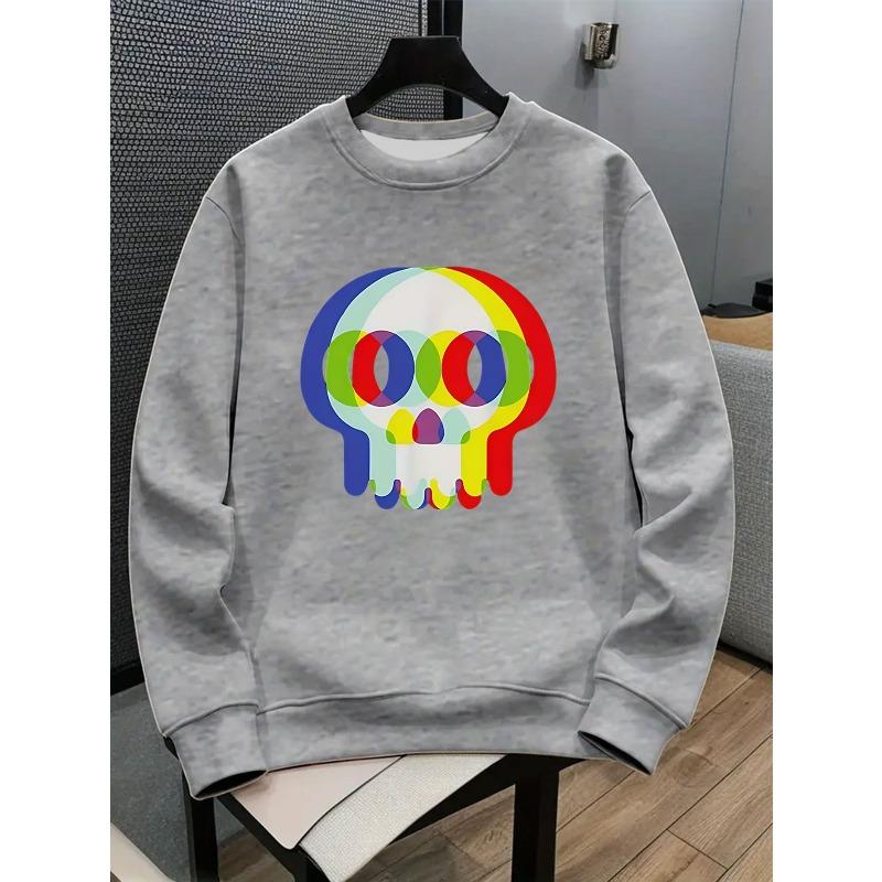 Children's Fashion Skull Pattern Color Drip Design Street Trend Teen Sweatshirt