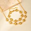 Unique Hollow Strawberry Heart Shape Necklace for Women,18K Gold-plated Stainless Steel Chain Necklaces,Fashion Jewelry Gift