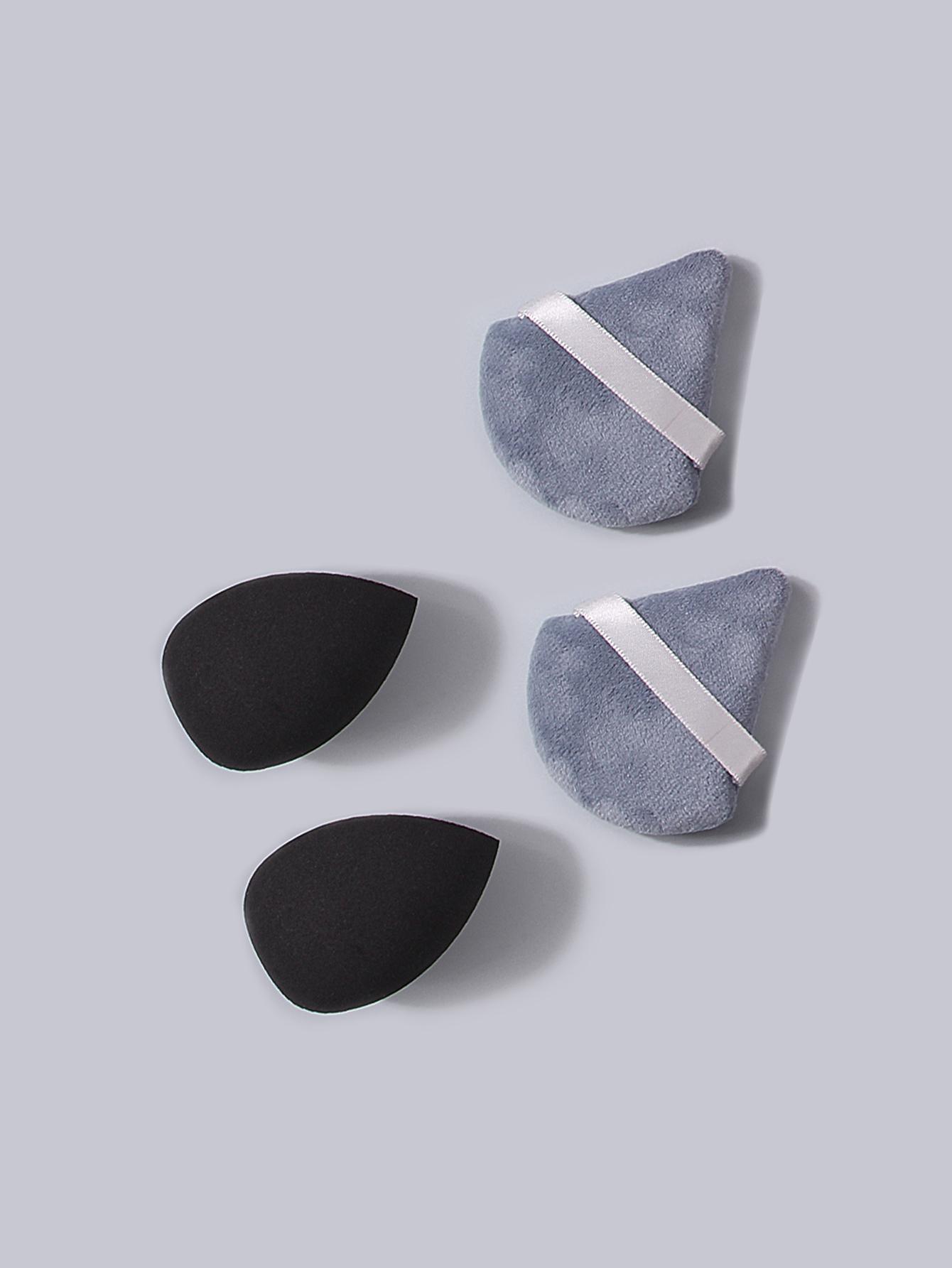 

4/12/16PCS Beginner Makeup Tool set: 12PCS soft-bristled makeup brushes +4PCS super soft makeup sponges for daily portable use серый