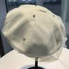 Lady Ballet Beret Hat With Pearl Mesh Embellishment For Casual Summer And Spring Wear
