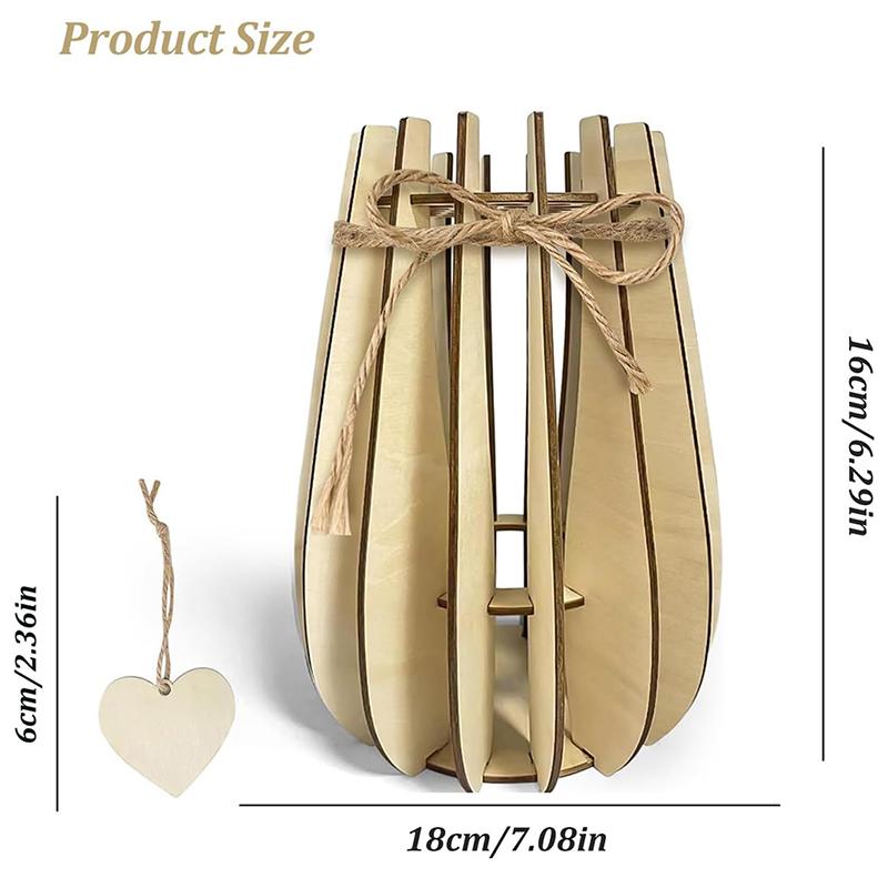 3D Holzpuzzle Blumenvase Blumenvase Bauset Nahtlose Passform DIY Holzbastelarbeiten Hobbyset Für Café Schlafzimmer Dekoration