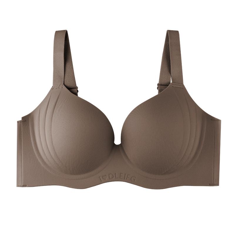 

Женский бюстгальтер Push-Up, бесшовный бюстгальтер без косточек, однотонное нижнее белье, повседневные бюстгальтеры с футболкой, сексуальное женское нижнее белье 36/80BC кофейный