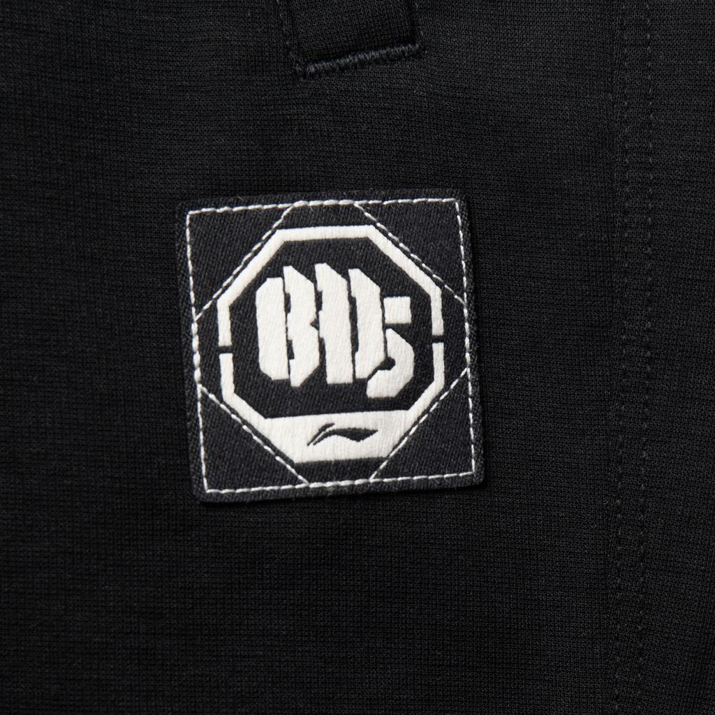 Li Ning Anti-Five Series Comfortable Simple Versatile Letter Mid-Waist Drawstring Straight Loose Knit Sports Pants Men pants Black AKLV217-4