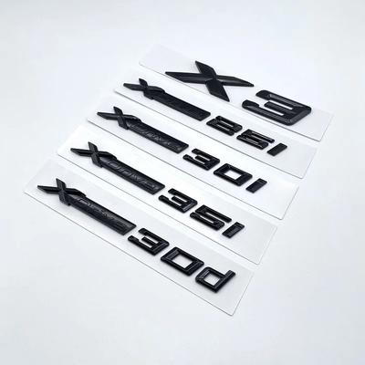 3D ABS Chrom Czarny Litery Błotnika SDrive20i XDrive20i XDrive28i XDrive30i XDrive20d Emblematy do Samochodu BMW X3 Logo na Bagażnik Naklejka uq2