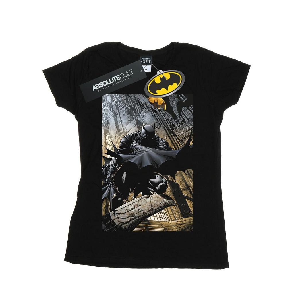 DC Comics Womens/Ladies Batman Night Gotham City Cotton T-Shirt