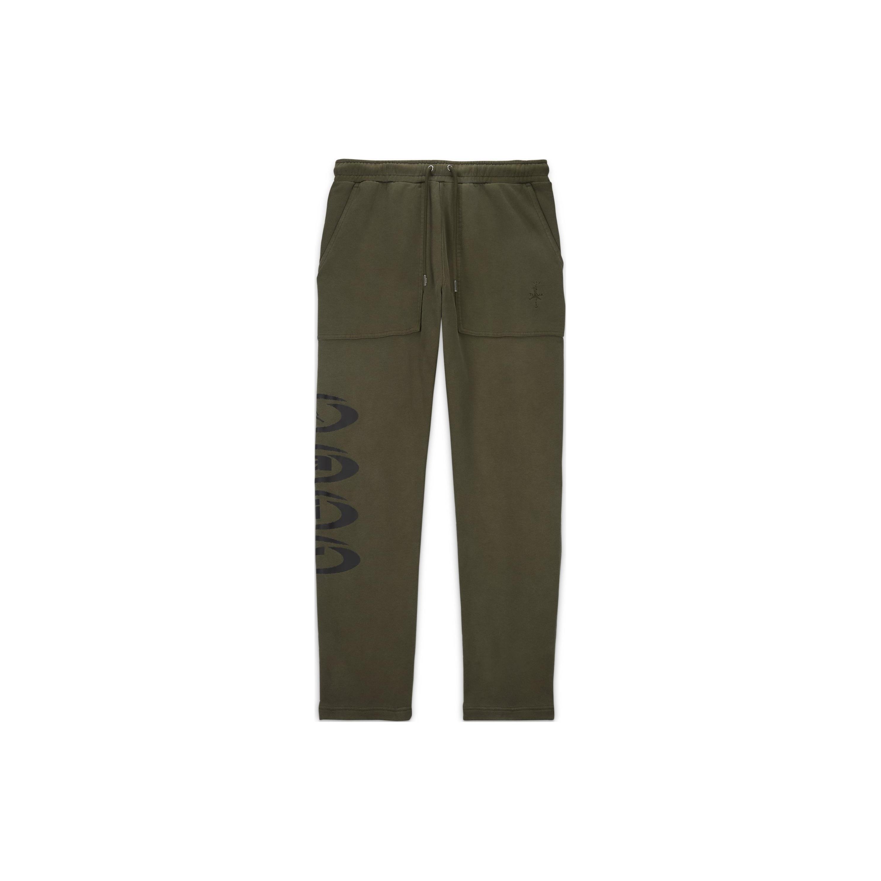 Air Jordan x Travis Scott SS24 Sweatpants Army Green Men s DZ5508-325 XS