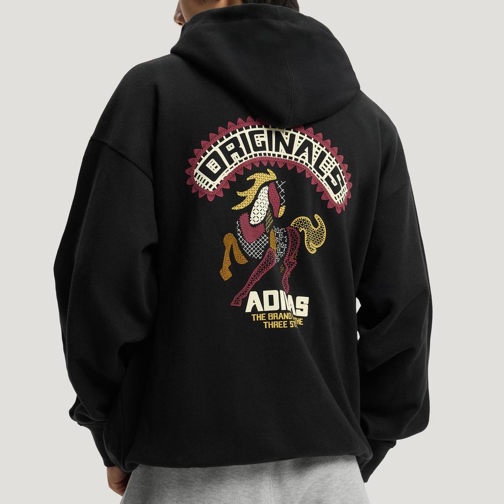 Adidas Originals FW25 Hoodie Year Of The Horse Limited Edition CNY New Year Double-Sided Knitted Sports Hooded Sweatshirt Men Hoodies KT0645