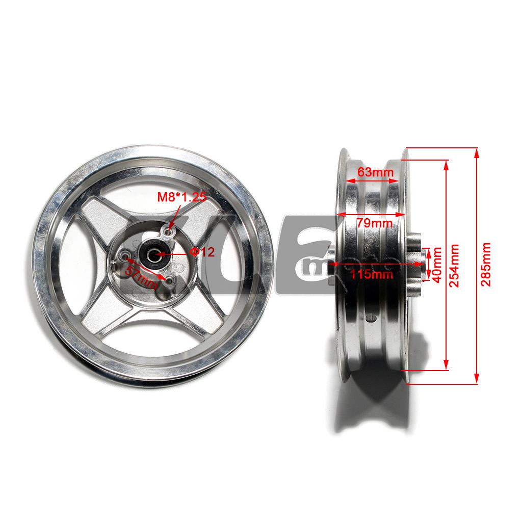 2.50-10 Aluminum Front Or Rear