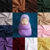 Colorful Shoot Backdrop Milk Napped Cotton Blanket Photography Props Swaddling Baby Photo Wrap