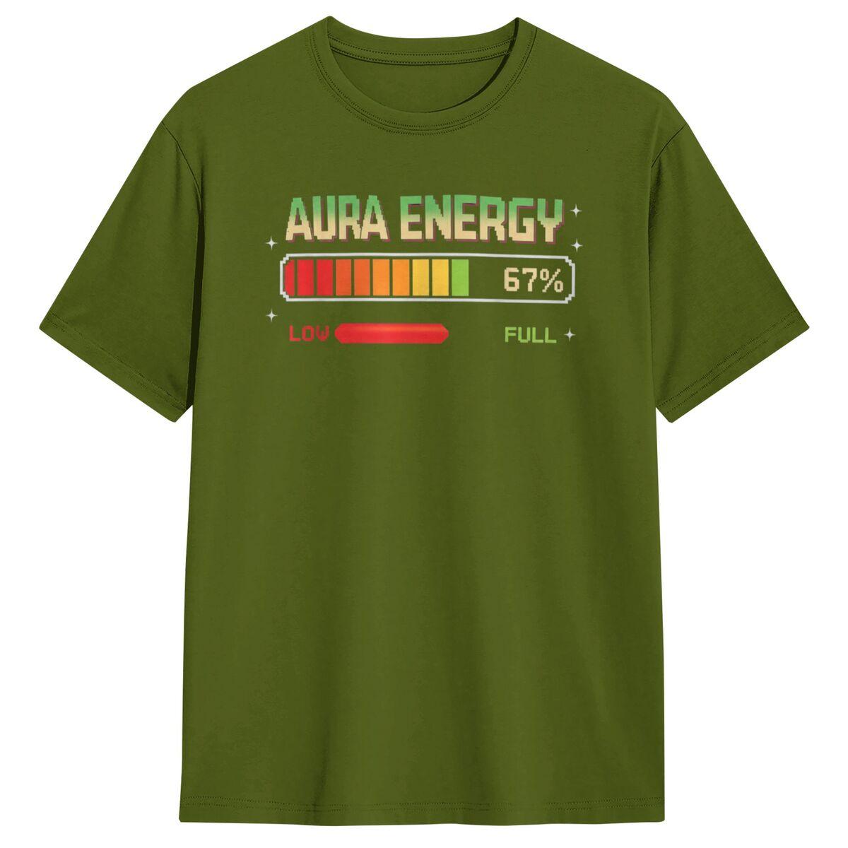 Men Women s T-Shirt Aura Energy At 67 Funny Six Seven Meme Gen Alpha Slang T Shirts Popular Summer Tees Awesome Clothing 4XL