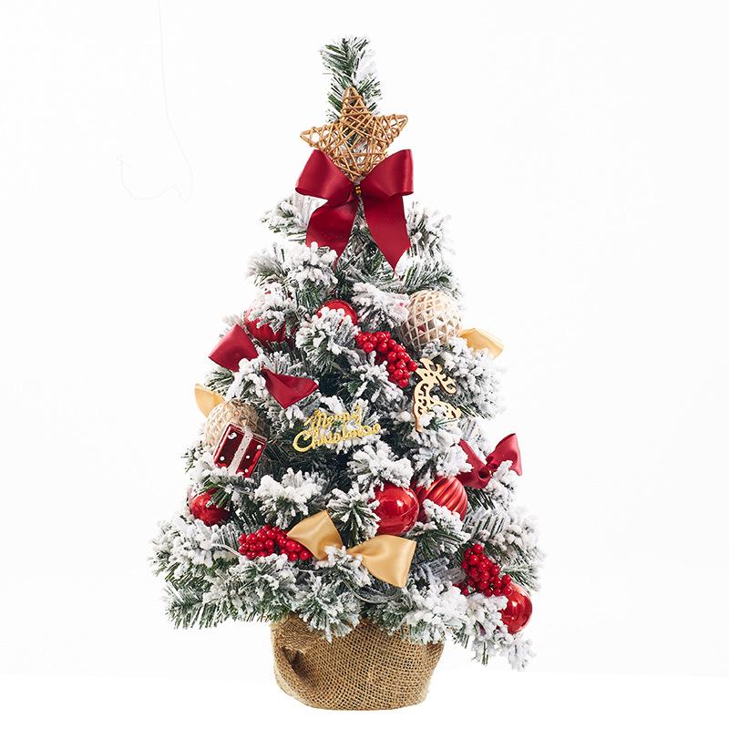 Compact 0.6m Christmas Tree Decoration Set for Home & Desktop