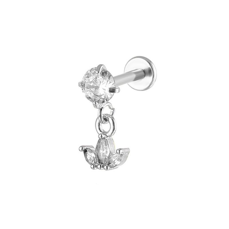 Internally Threaded Lip Stud Ear Cartilage Hoop Dangle Body Piercing Jewelry