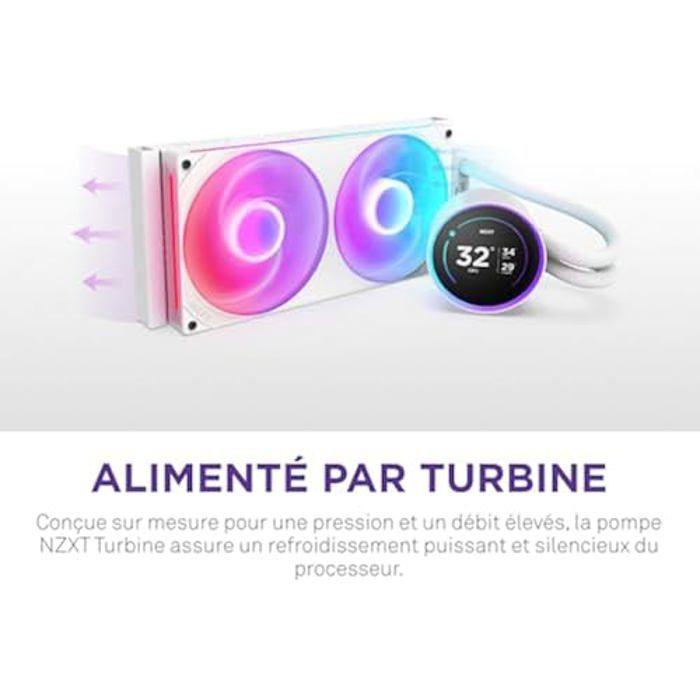 NZXT Kraken Elite 280 RGB - Refroidisseur De Liquide CPU AIO - Radiateur 280mm - Ventilateur F280 RGB - IPS LCD 2,72
