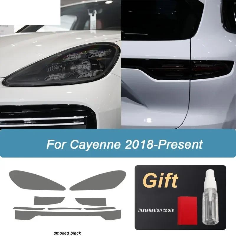 Per Porsche Cayenne 958 2011-Presente GTS Turbo Pellicola Protettiva Fari Auto Wrap Oscurante Fanali Posteriori Vinile Adesivo TPU Accessori