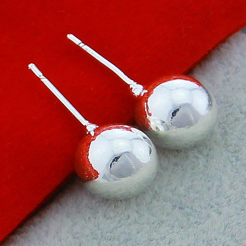 925 Silver Buddhist Prayer Beads Stud Earrings