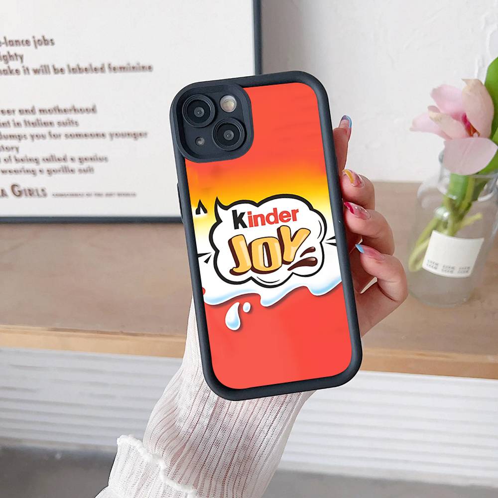 Cute Kinder Surprise Eggs Logo Phone Case For IPhone 16 15 14 Plus 13 12 11 17 Pro Max Pro Soft Cover