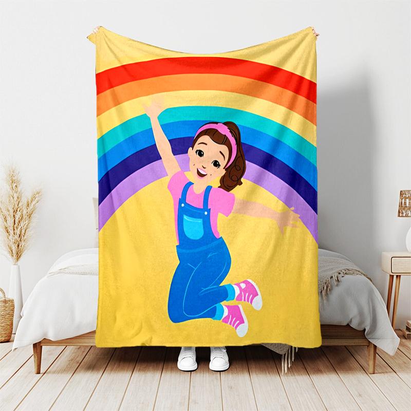 1pc Coperta Franco Ms. Design Stampa Rachel Educational Adventures, Coperta Leggera per Divano, Letto - Morbida e Calda, Regalo per Tutte le Stagioni come Natale,