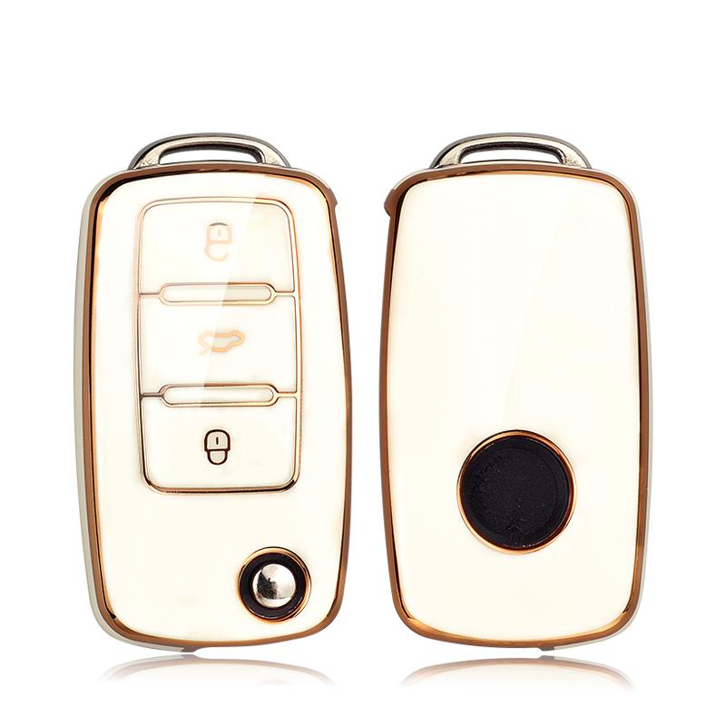 

Tpu Car Key Case Cover Holder Shell For Vw Volkswagen Polo Golf Passat Beetle Caddy Tiguan Skoda Octavia Kodiaq Seat Leon Altea