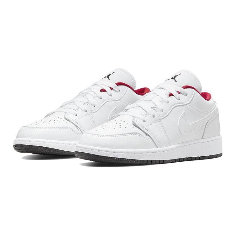 New Jordan Kids Air Jordan 1 Low 'White/Red' Sneakers 553560-164