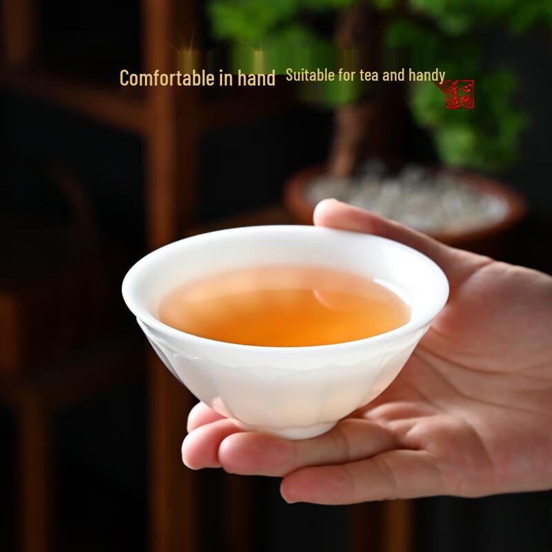 Shangqi Ice Jade Lotus Ceramic Master Teacup