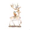 2Pcs Couple Reindeer Figurines Animal Ornament Sitting Standing Elk Sculpture Deer Statues for Table