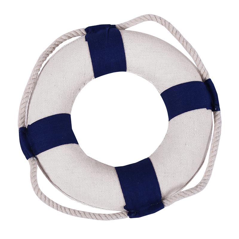 Creative Red Blue Two Colors Mediterranean Style Optional Craft Lifebuoy Hanging Lifebuoy Home Living Room Decoration Ornaments