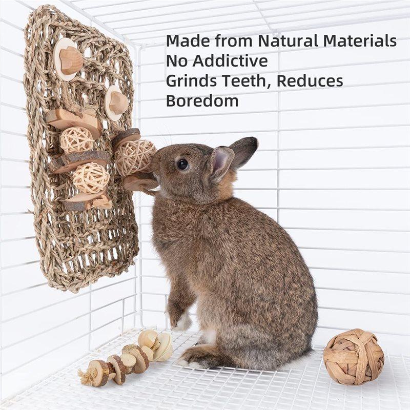 Seagrass Protector Mat With For Bunny Internal Protective Grass Bite String Teeth Grind