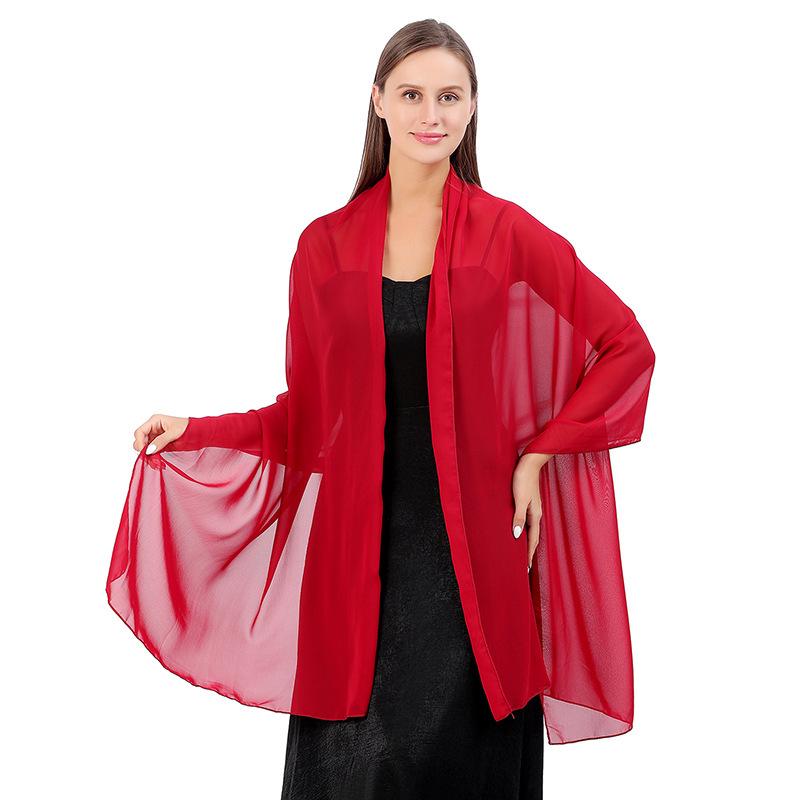 High-Quality Extra-Long Chiffon Shawl for Bridesmaid or Evening Gown