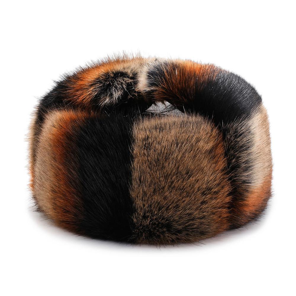 Men's Hats In Autumn and Winter Fashion Trend Ear Protection Lei Feng Hat Windproof Cold Thickened Warm Imitation Fox Hair Baseball Hat