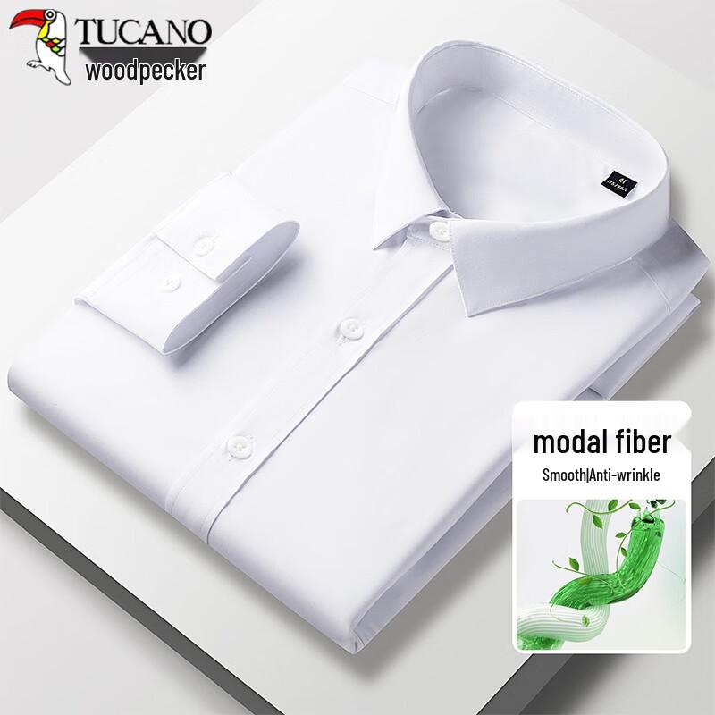 TUCANO Men's Modal Blend Solid Business Casual Shirt