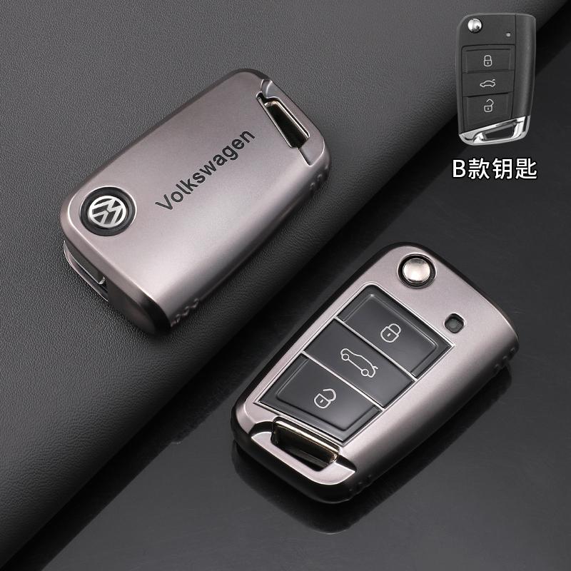For VW Soft TPU Car Key Case Cover Shell For VW Volkswagen Polo Tiguan Passat B5 B6 B7 Golf 4 5 6 MK6 Jetta Lavida Keychain Ac
