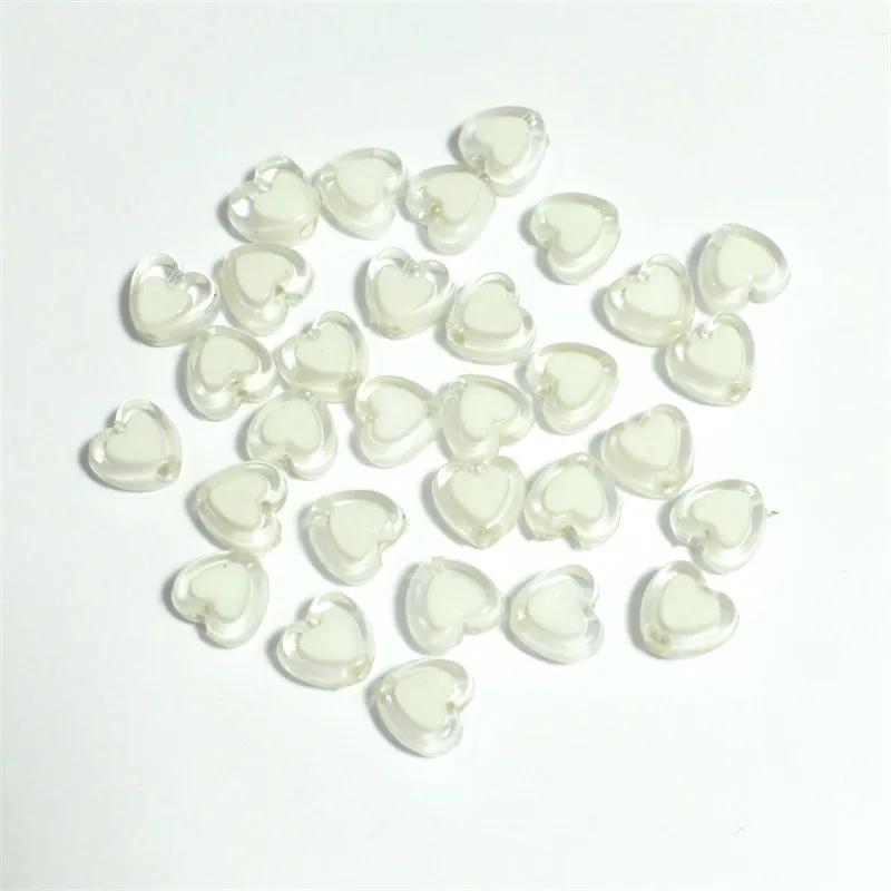 New 50pcs/lot 8x4mm Love Acrylic Bead Loose Spacer Beads for Jewelry Making DIY Handmade Clothing Accessories