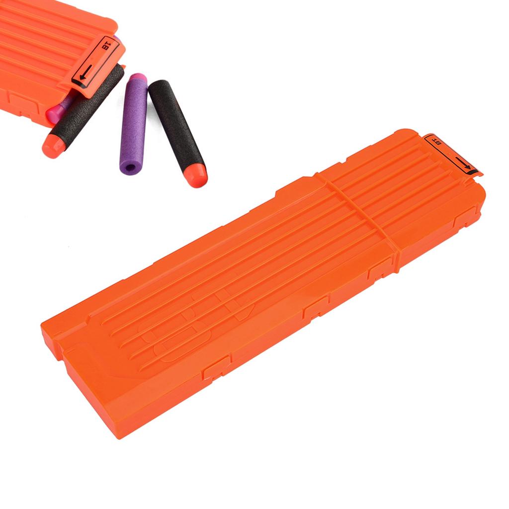 18 EVA Soft Clip Plastic Toy Cartridge Holder (Opaque Orange)