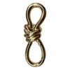 Knot Carabiner Keychain with Safety Mechanism Rustproof High Durability Twist Knot Clasp Bag Charm Keychain Accessories