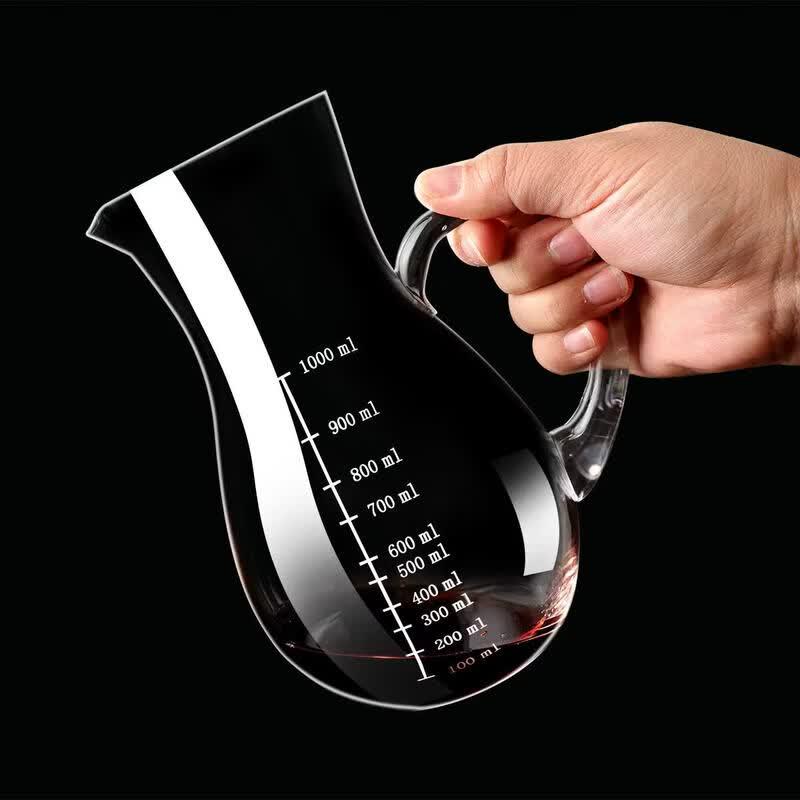 UOSO Crystal Glass Wine Decanter with Scale
